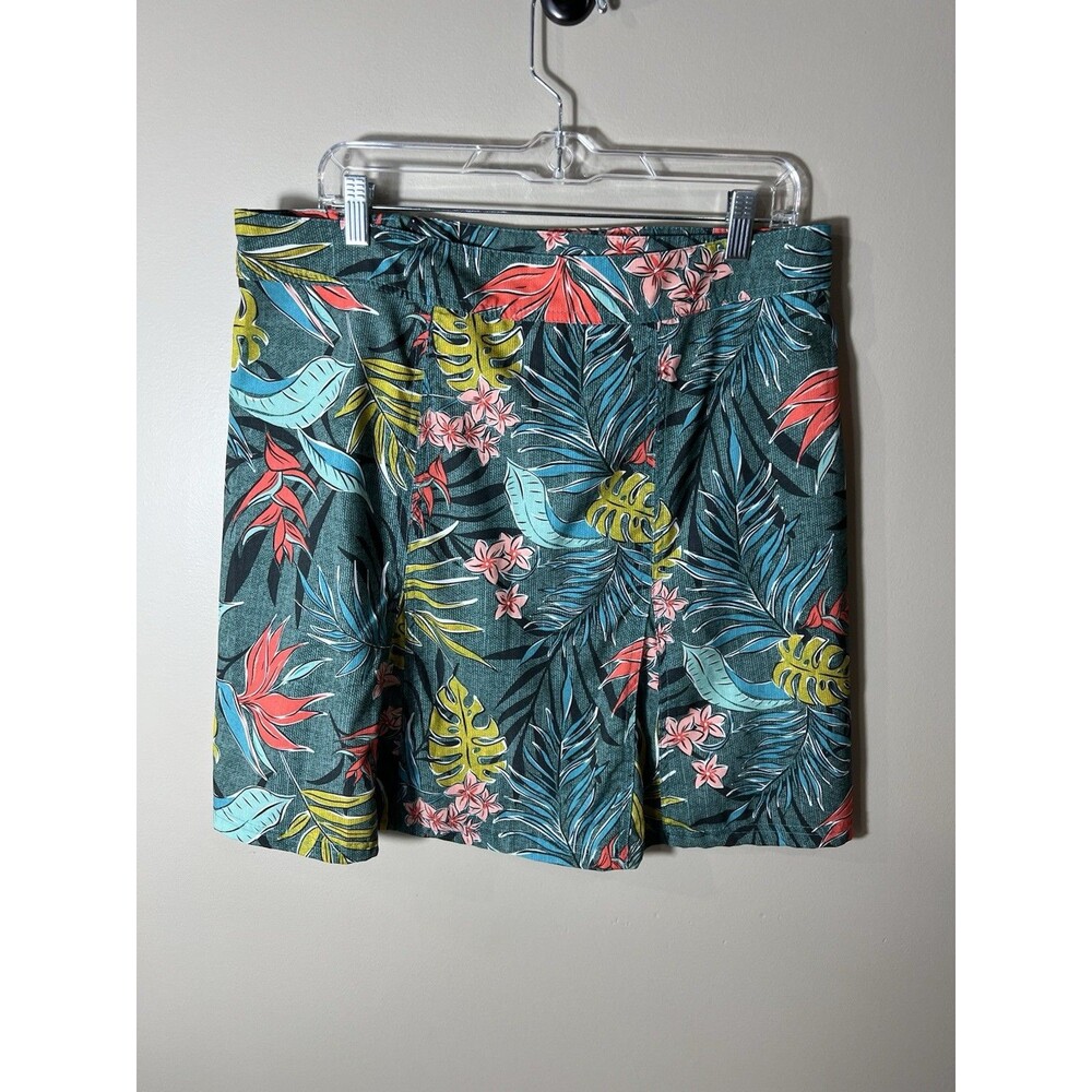 RipSkirt Hawaii Wrap Skirt Women's size Large Islander Green Floral